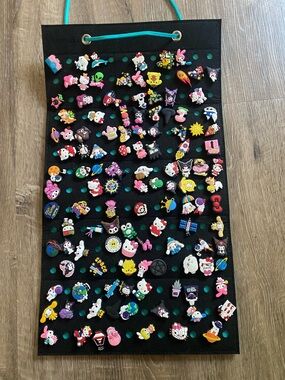 Jibbitz (Sanrio, Mario, space and witchy items)